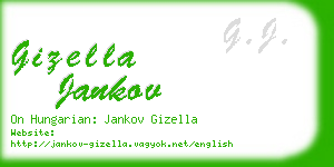 gizella jankov business card